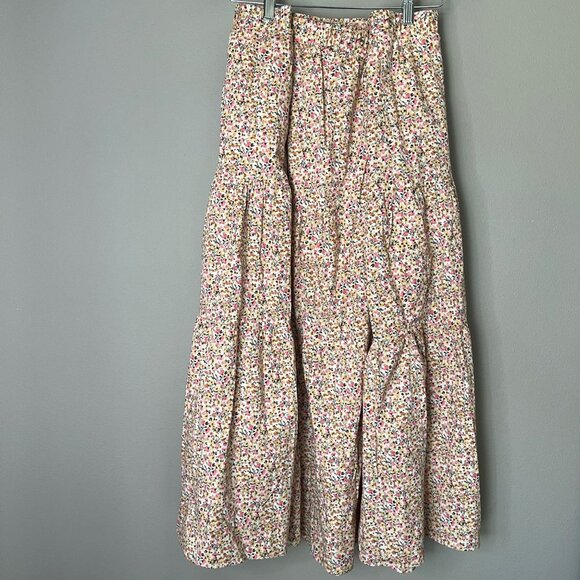 Lane Bryant Floral Maxi Skirt Womens Size 26/28 4X Pull On Long Tiered NWT - Picture 4 of 8